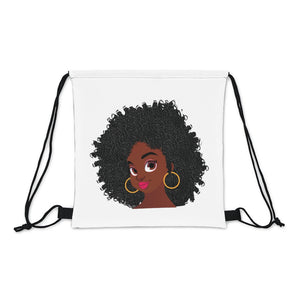 "Afro Love Girl" Outdoor Drawstring Bag