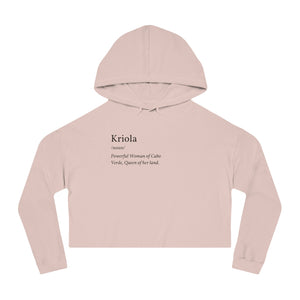 "Kriola," Cropped, Hooded Sweatshirt