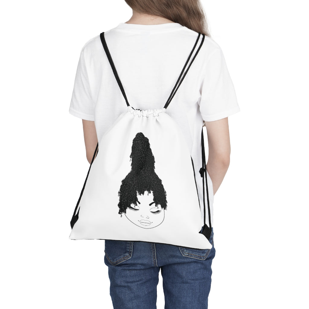 "Curly Girl Love" Outdoor Drawstring Bag