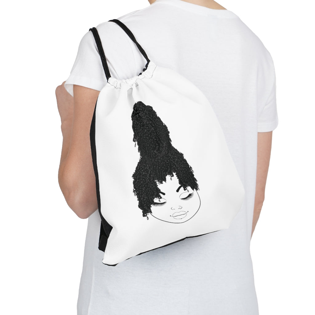 "Curly Girl Love" Outdoor Drawstring Bag