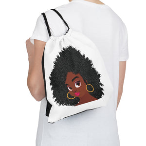 "Afro Love Girl" Outdoor Drawstring Bag