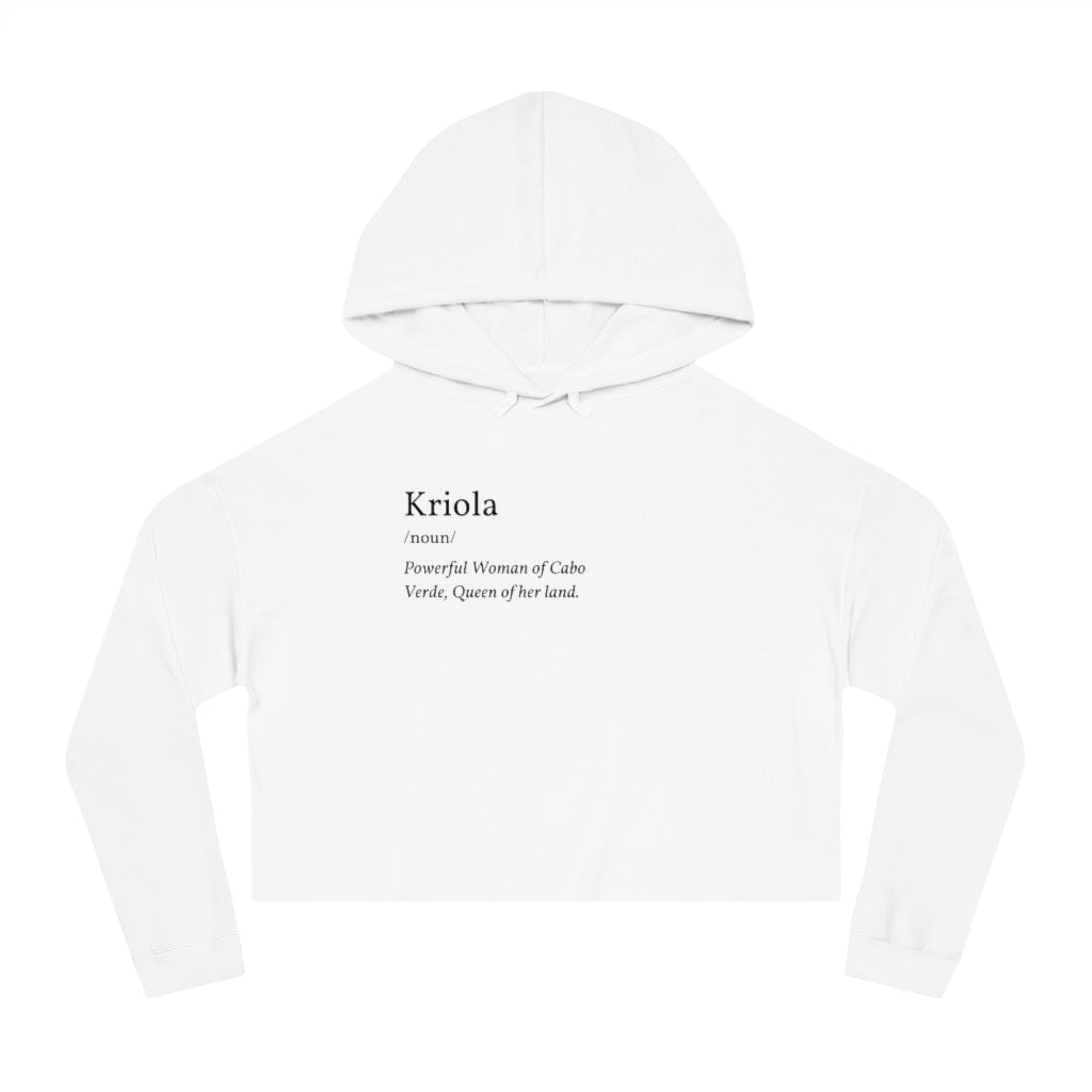 "Kriola," Cropped, Hooded Sweatshirt