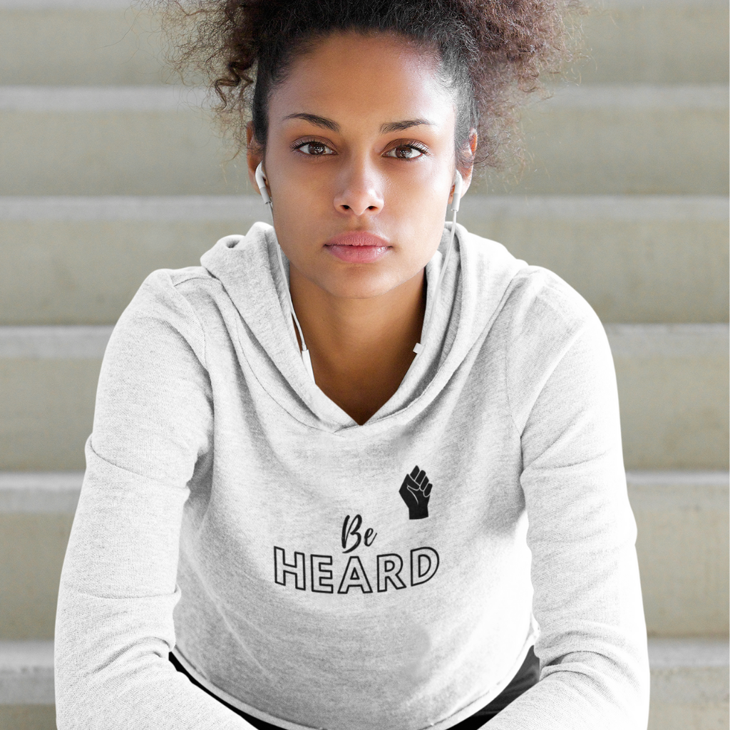 "Be Heard" Cropped Hooded Sweatshirt