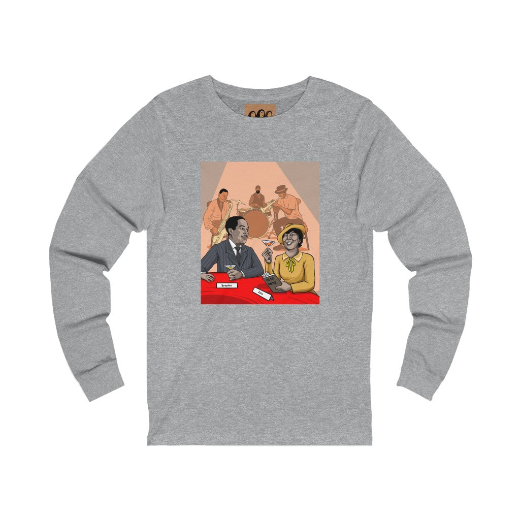 "Vintage Jazz Club Long," Sleeve Tee